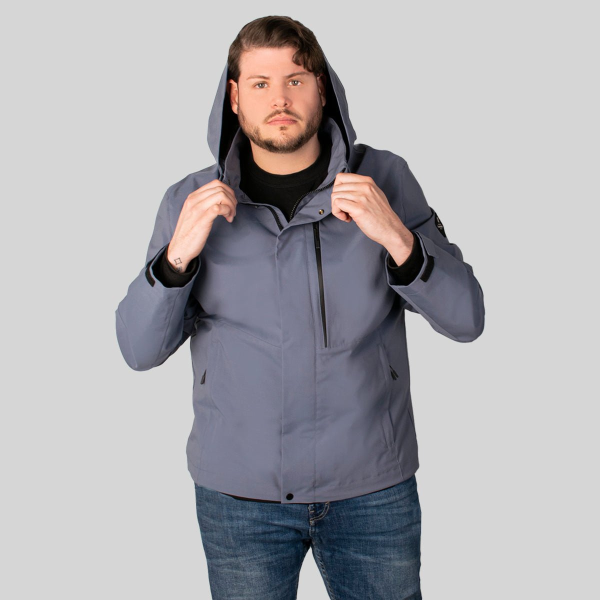 Foto 3 | Chamarra Greenlander Con Capucha Tallas Extra Ligera Para Hombre