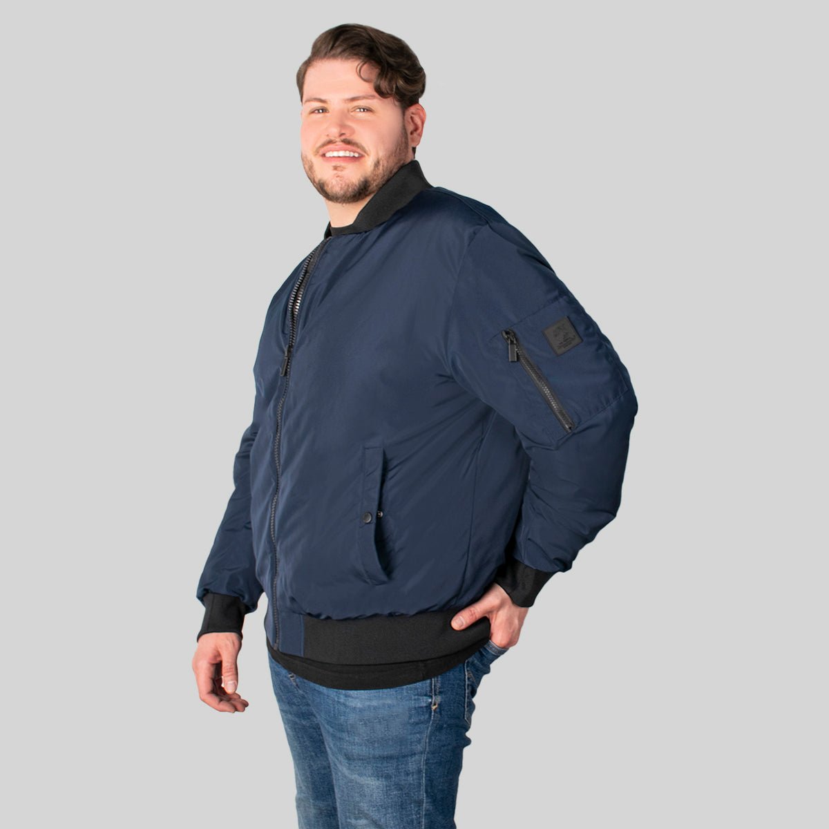 Foto 3 | Chamarra Greenlander Bomber Tallas Extra Para Hombre