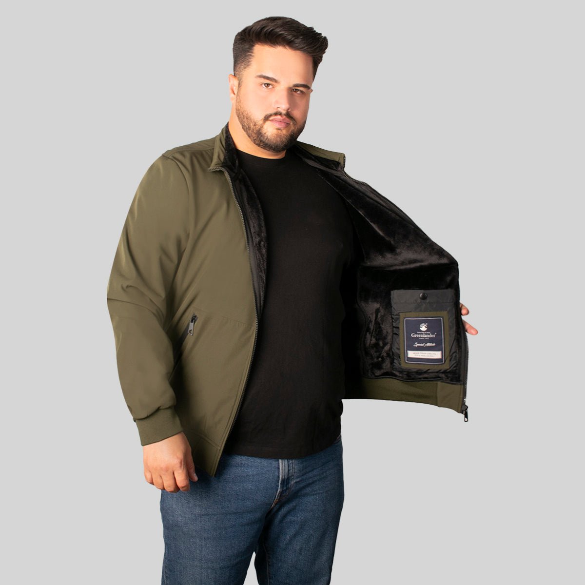 Foto 3 pulgar | Chamarra Greenlander Softshell Con Forro Polar Tallas Extra Para Hombre