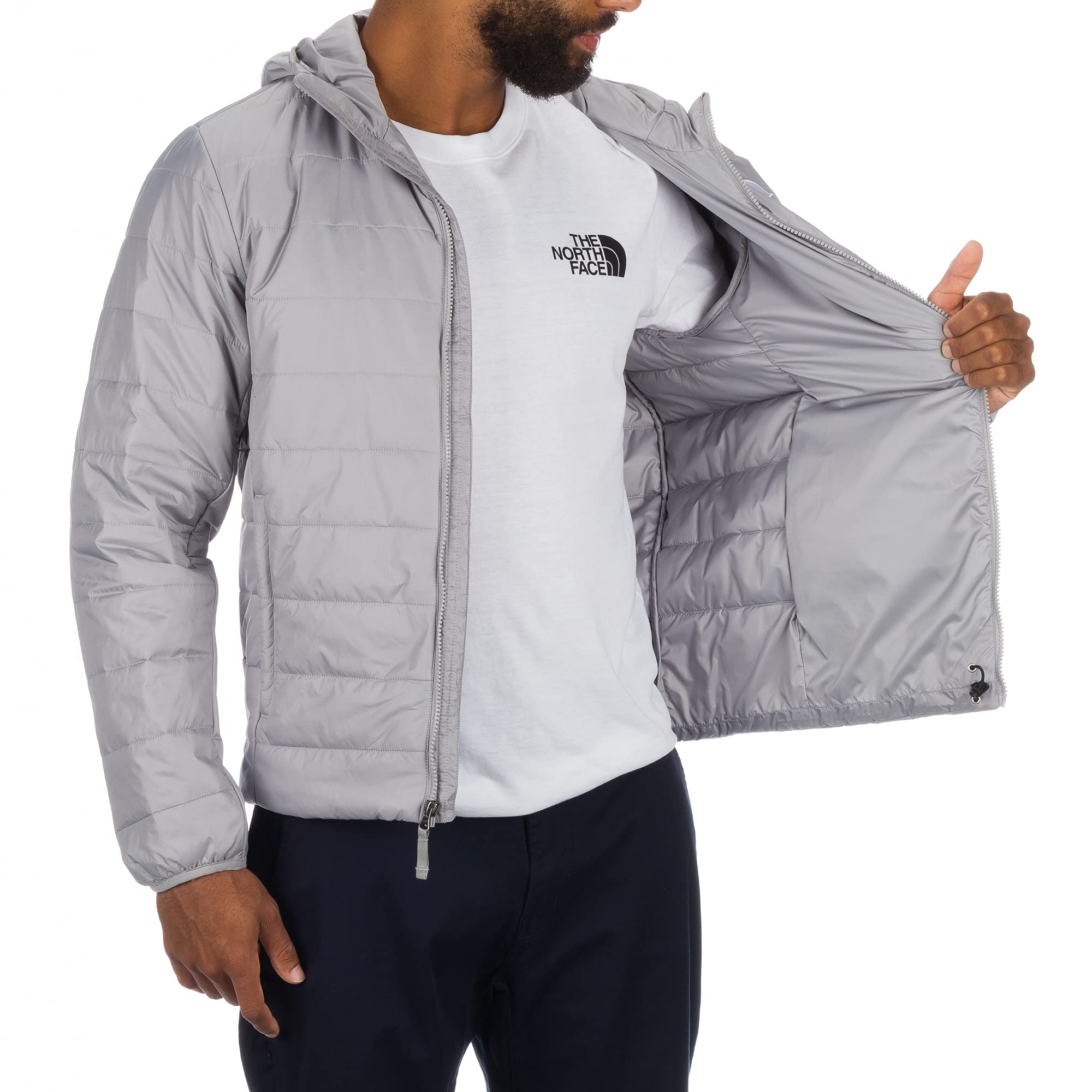 Foto 3 pulgar | Sudadera Con Capucha The North Face Flare Para Hombre, Color Gris Combinado, Talla M - Venta Internacional.