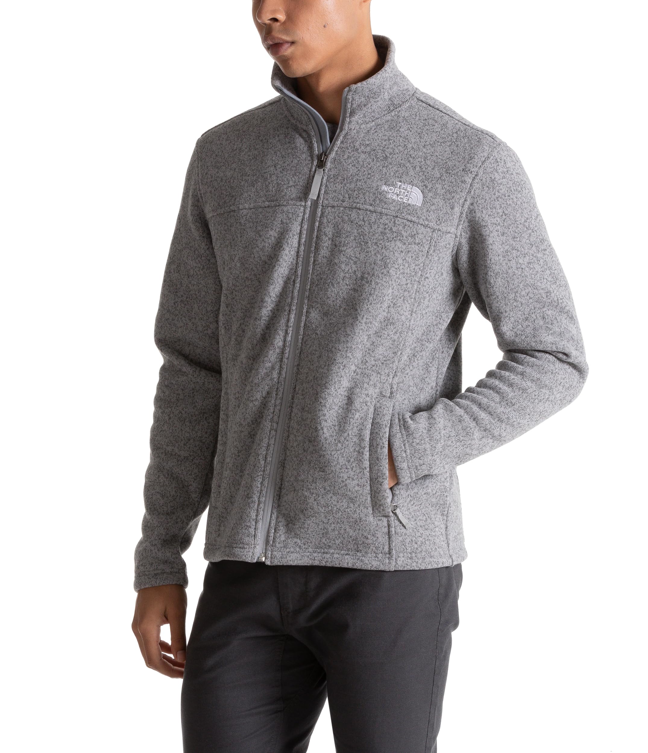 Foto 2 | Chaqueta The North Face Tsillan Con Cierre Completo Para Hombre, Color Gris Meldado, Xxl - Venta Internacional.