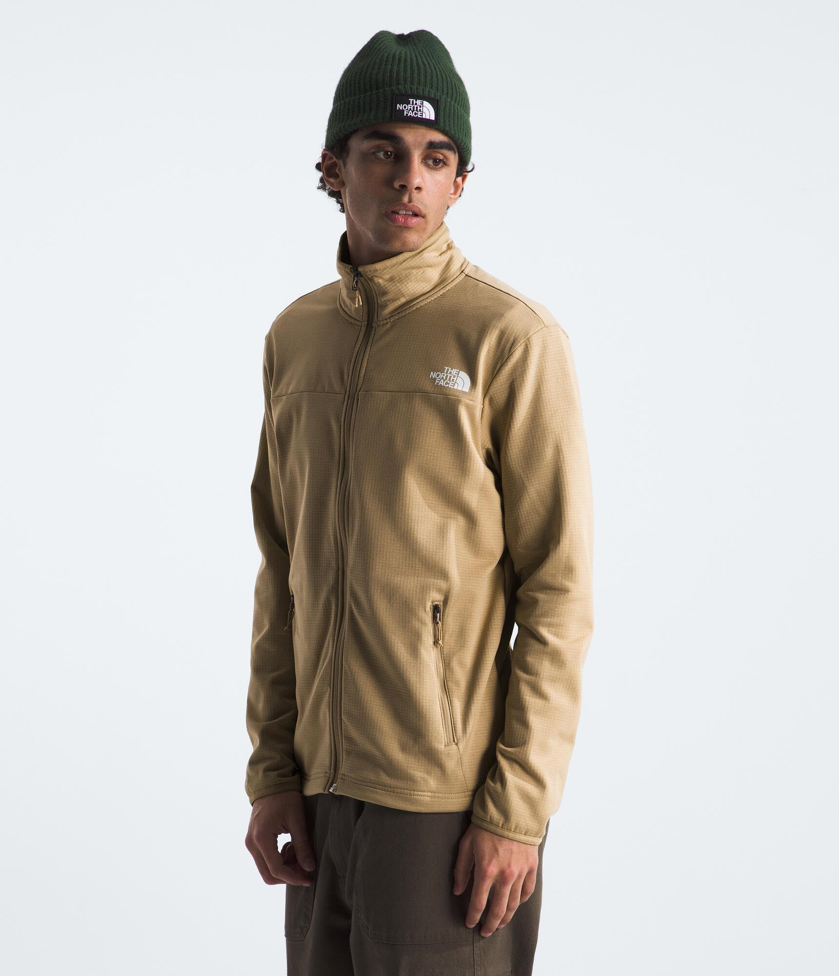 Foto 3 | Chaqueta The North Face Cedar Trail Grid De Forro Polar Para Hombre, Color Caqui Xxl - Venta Internacional.