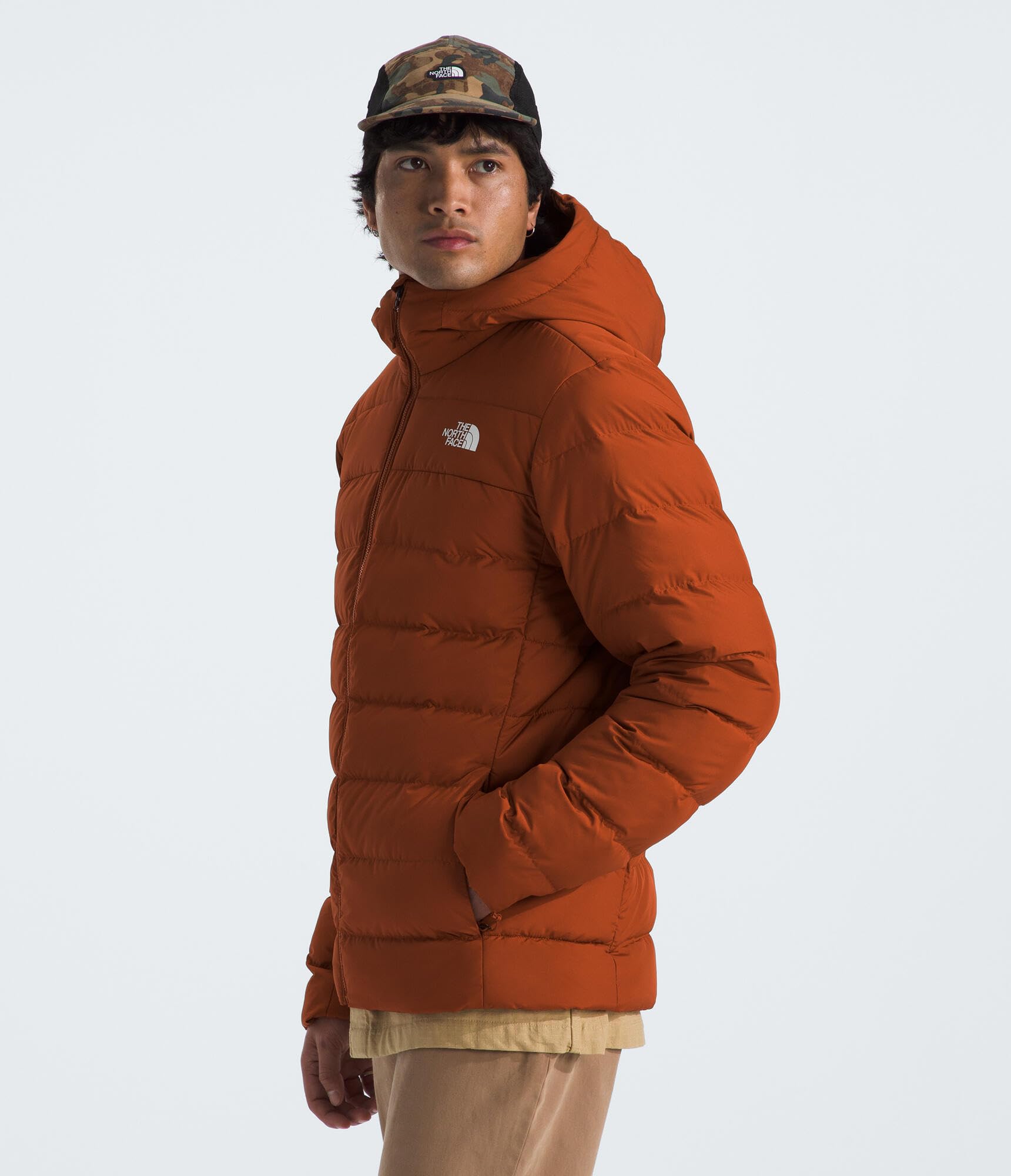 Foto 3 | Chaqueta The North Face Aconcagua Con Capucha Aislante Para Hombre, Color Cobre - Venta Internacional.
