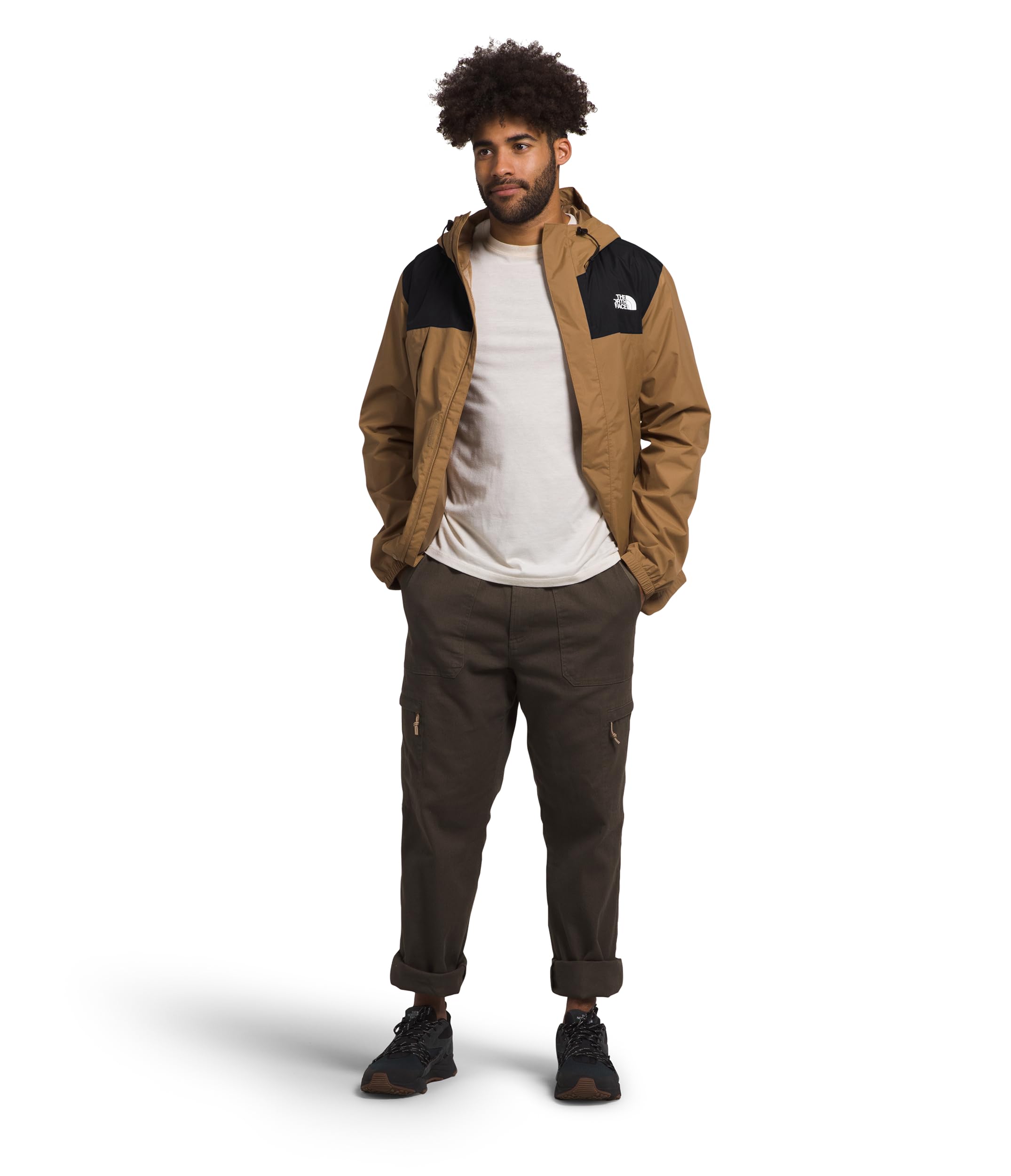 Foto 2 | Chaqueta The North Face Antora Waterproof Para Hombre, Color Marrón Utilitario - Venta Internacional.
