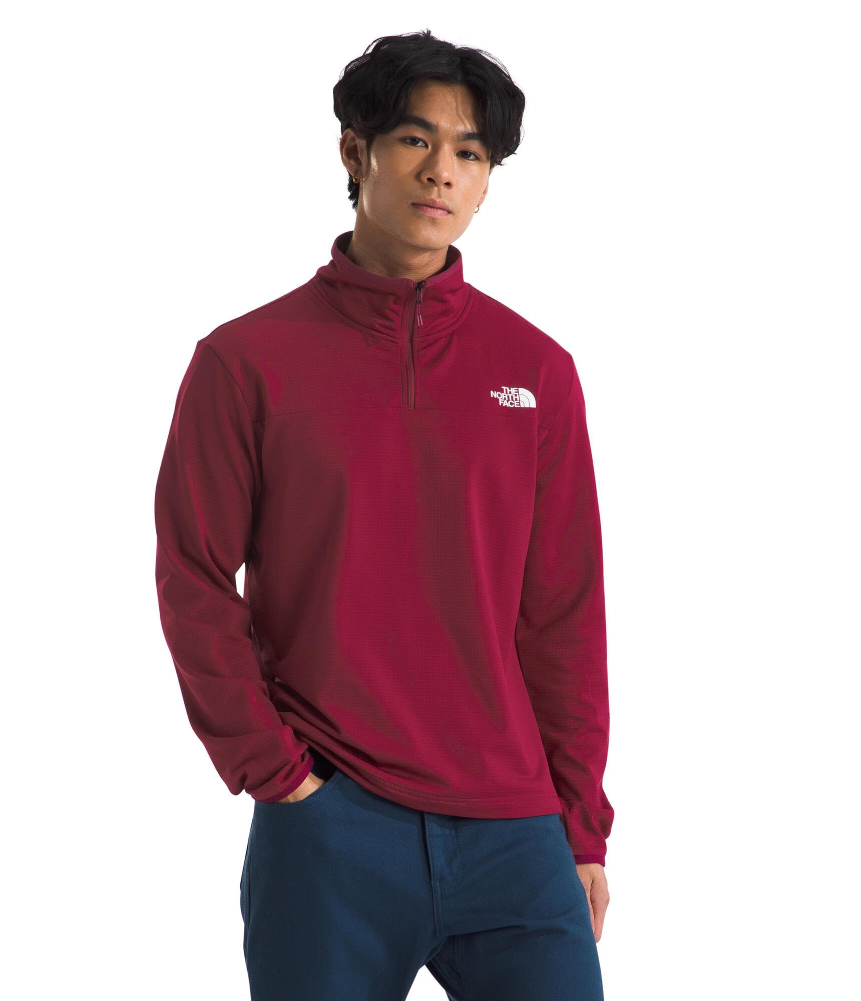 Foto 2 pulgar | Chaqueta Polar The North Face Cedar Trail Grid Para Hombre Beetroot - Venta Internacional.