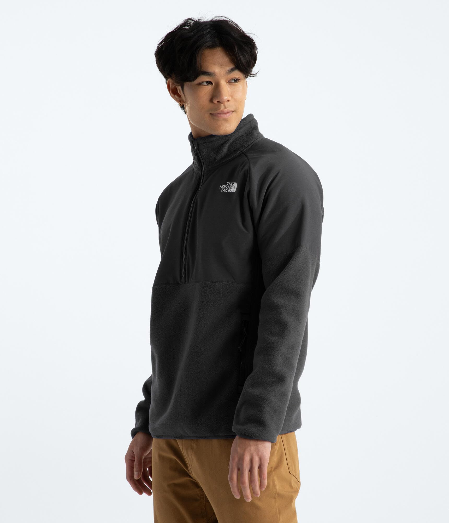 Foto 4 pulgar | Chaqueta The North Face Para Hombre Glacier Heavyweight Con Media Cremallera, Color Gris - Venta Internacional.