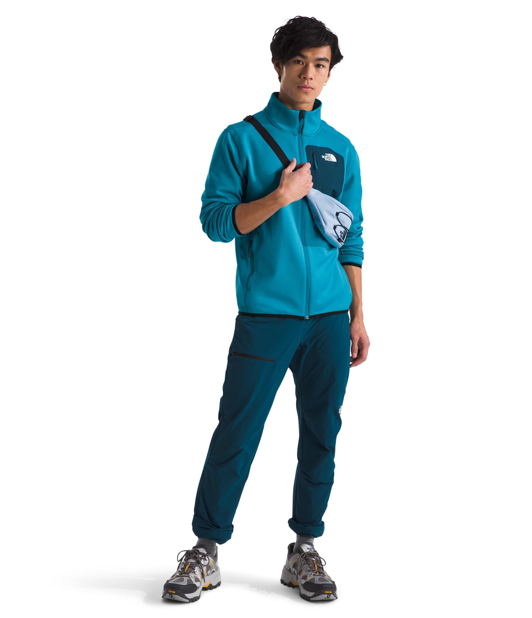 Foto 2 | Chaqueta The North Face Para Hombre Con Estampado De Cremallera Completa, Color Azul Alcalino - Venta Internacional.