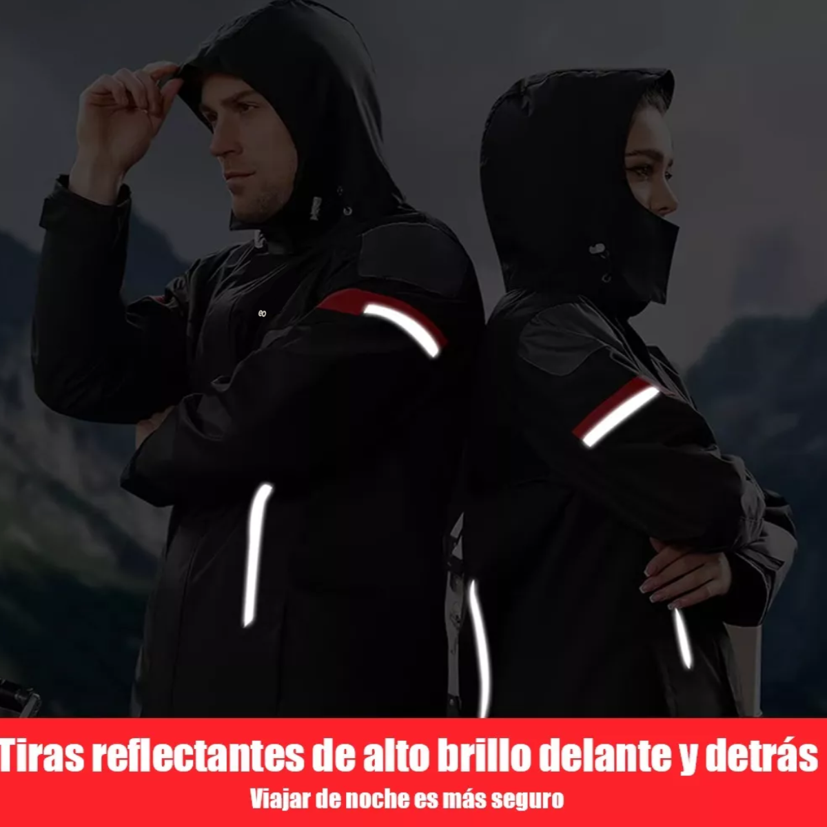 Foto 4 pulgar | Impermeable Para Motos De Alta Gama, Talla Xxxl Eo Safe Imports Esi-19148 Negro
