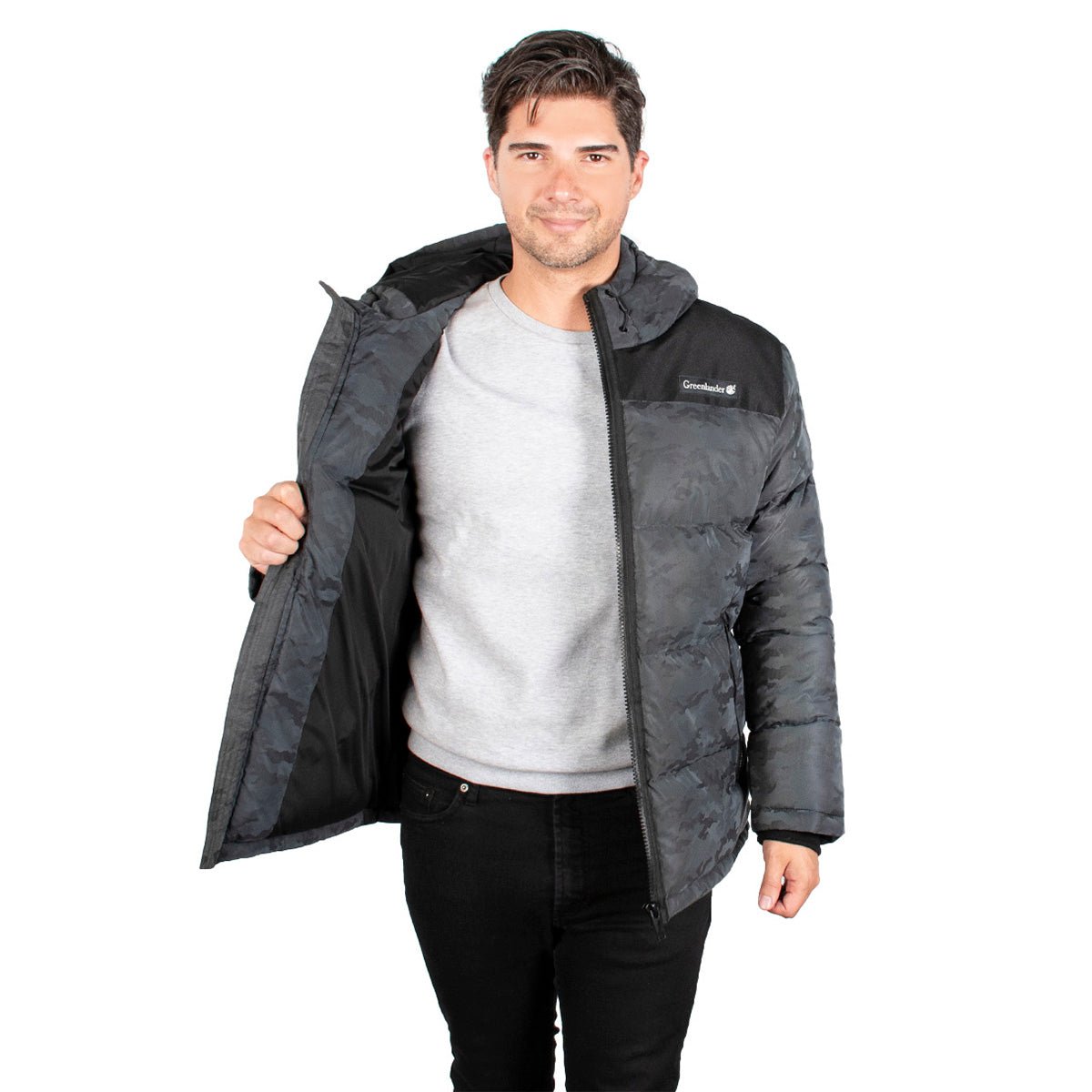Foto 2 | Chamarra Greenlander Con Gorro Acolchadacolor Oxford Camuflajeado Para Hombre