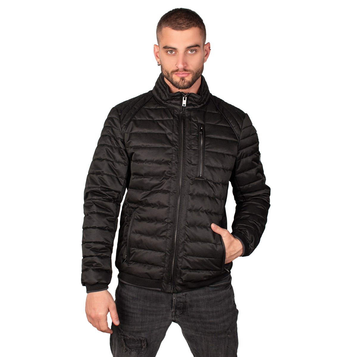 Chamarra Greenlander Lifestyle Capitonada Cuello Alto Para Hombre
