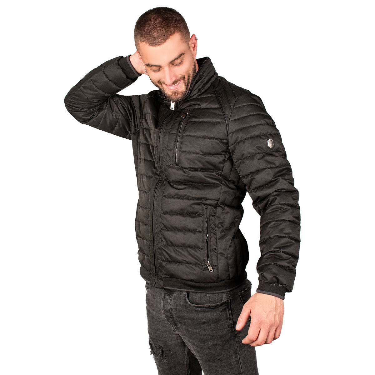 Foto 3 | Chamarra Greenlander Lifestyle Capitonada Cuello Alto Para Hombre