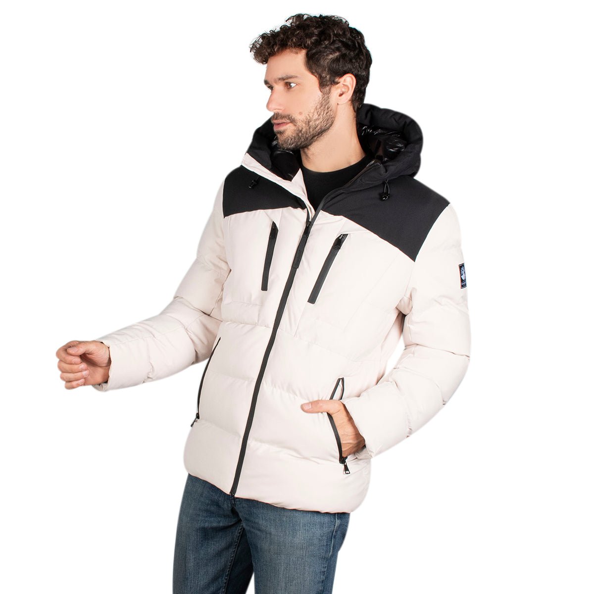 Foto 4 pulgar | Chamarra Greenlander Acolchada Premium Con Gorro Color Beige Para Hombre