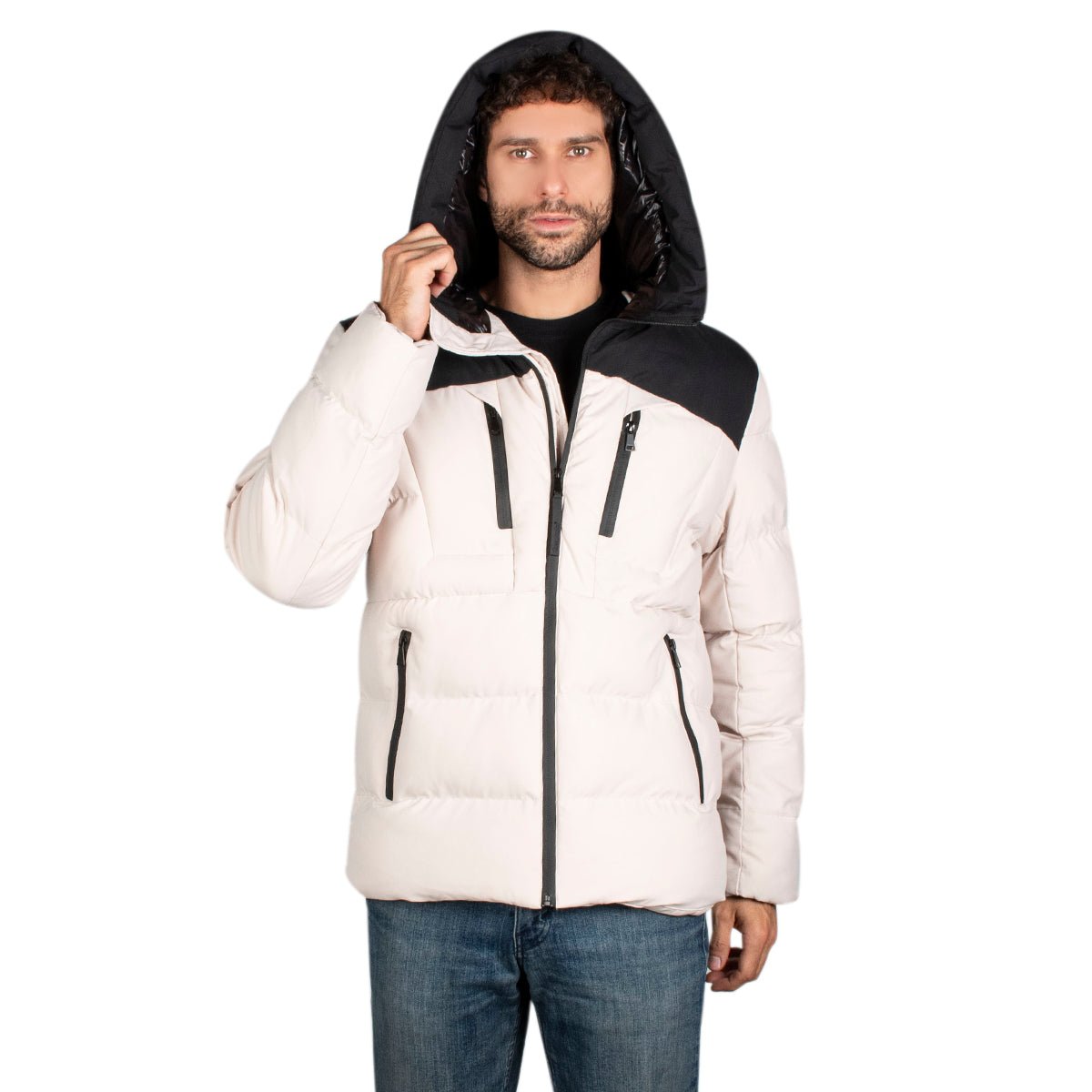 Foto 4 | Chamarra Greenlander Acolchada Premium Con Gorro Color Beige Para Hombre