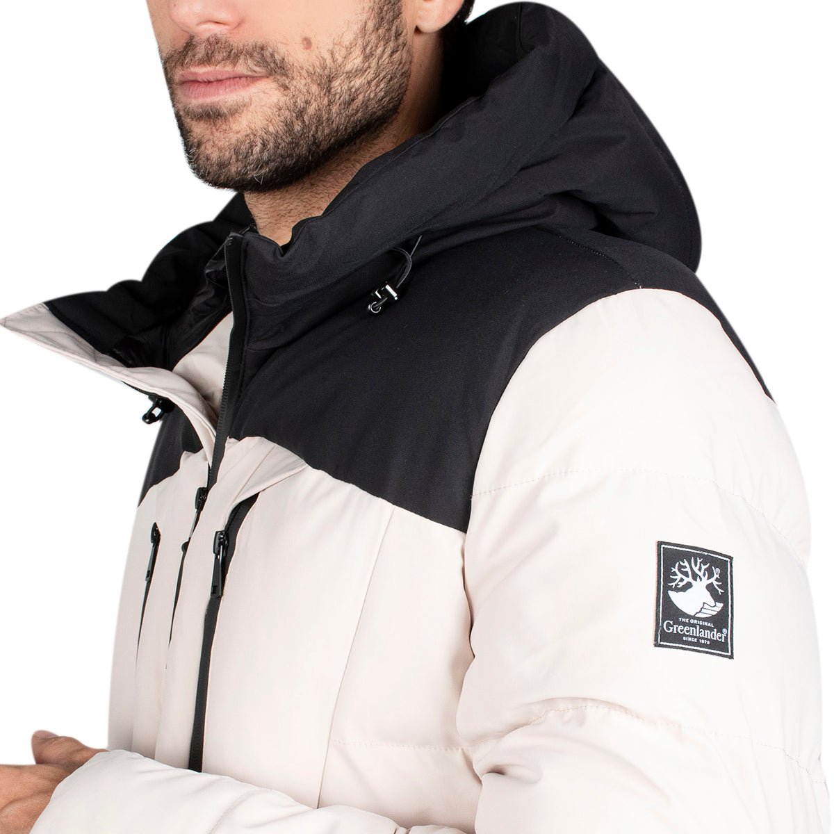 Foto 6 pulgar | Chamarra Greenlander Acolchada Premium Con Gorro Color Beige Para Hombre
