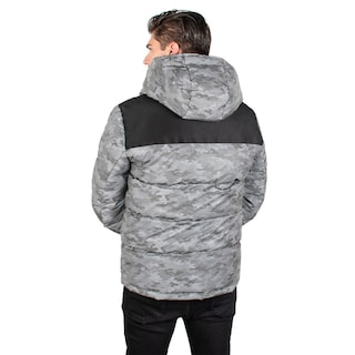 Foto 4 | Chamarra Greenlander Con Gorro Acolchada Color Gris Camuflajeado Para Hombre