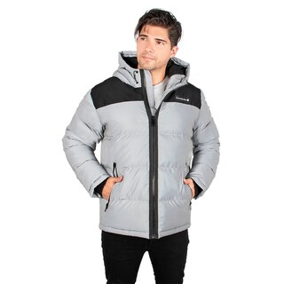 Foto 1 | Chamarra Greenlander Con Gorro Acolchada Color Gris Claro Para Hombre