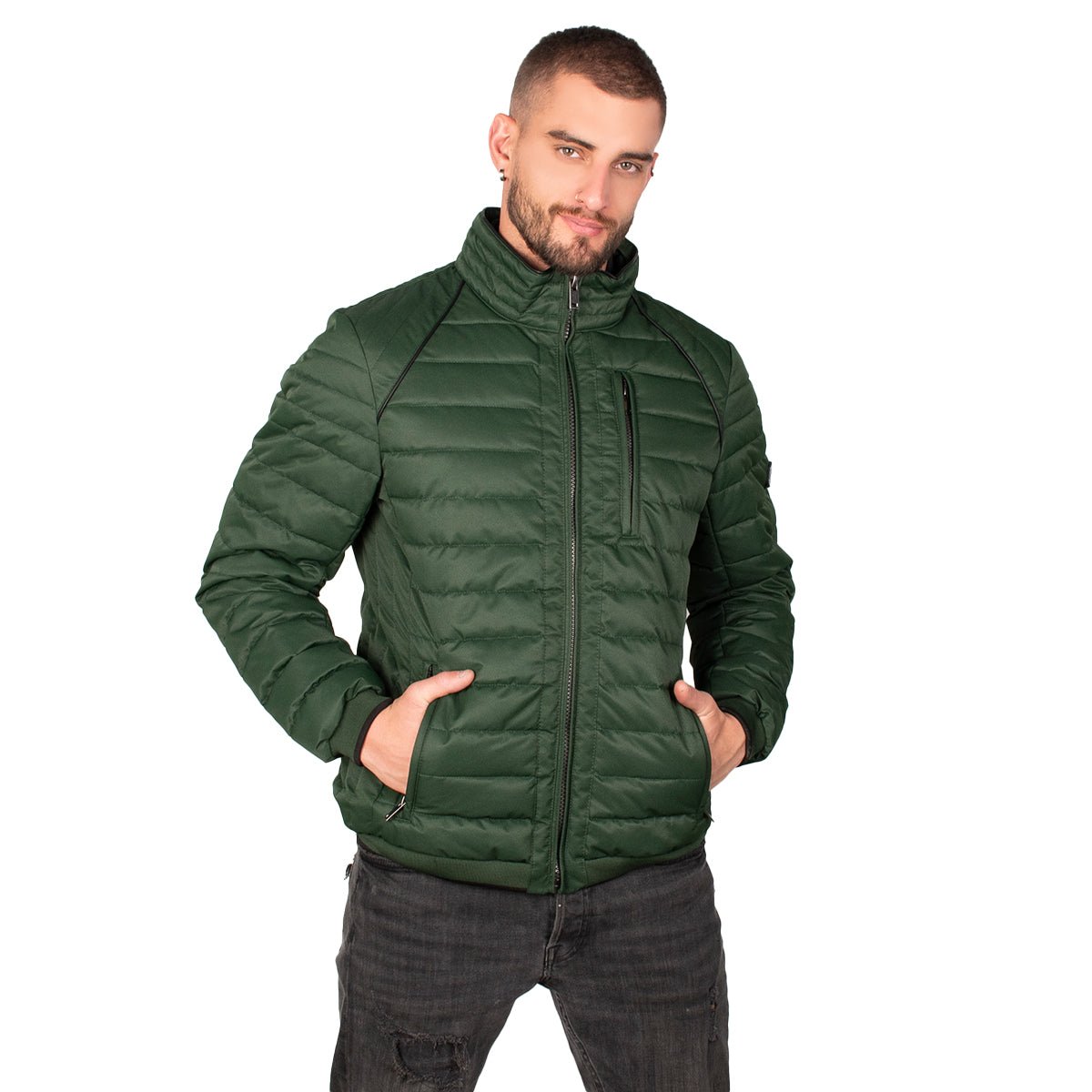 Foto 2 pulgar | Chamarra Greenlander Lifestyle Capitonada Cuello Alto Para Hombre