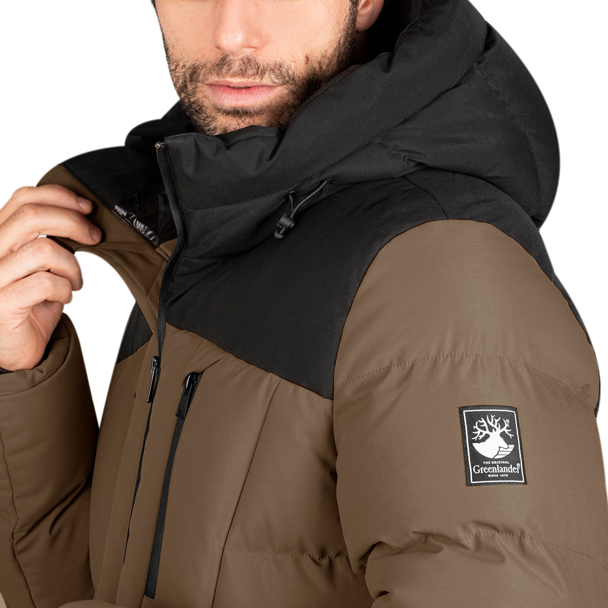 Foto 6 pulgar | Chamarra Greenlander Acolchada Premium Con Gorro Color Kakhi Para Hombre