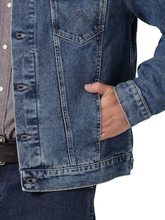 Foto 3 | Chaqueta Vaquera Wrangler Con Corte Vaquero, Estilo Western, Sin Forro, Para Hombre, Lavada A La Piedra - Venta In