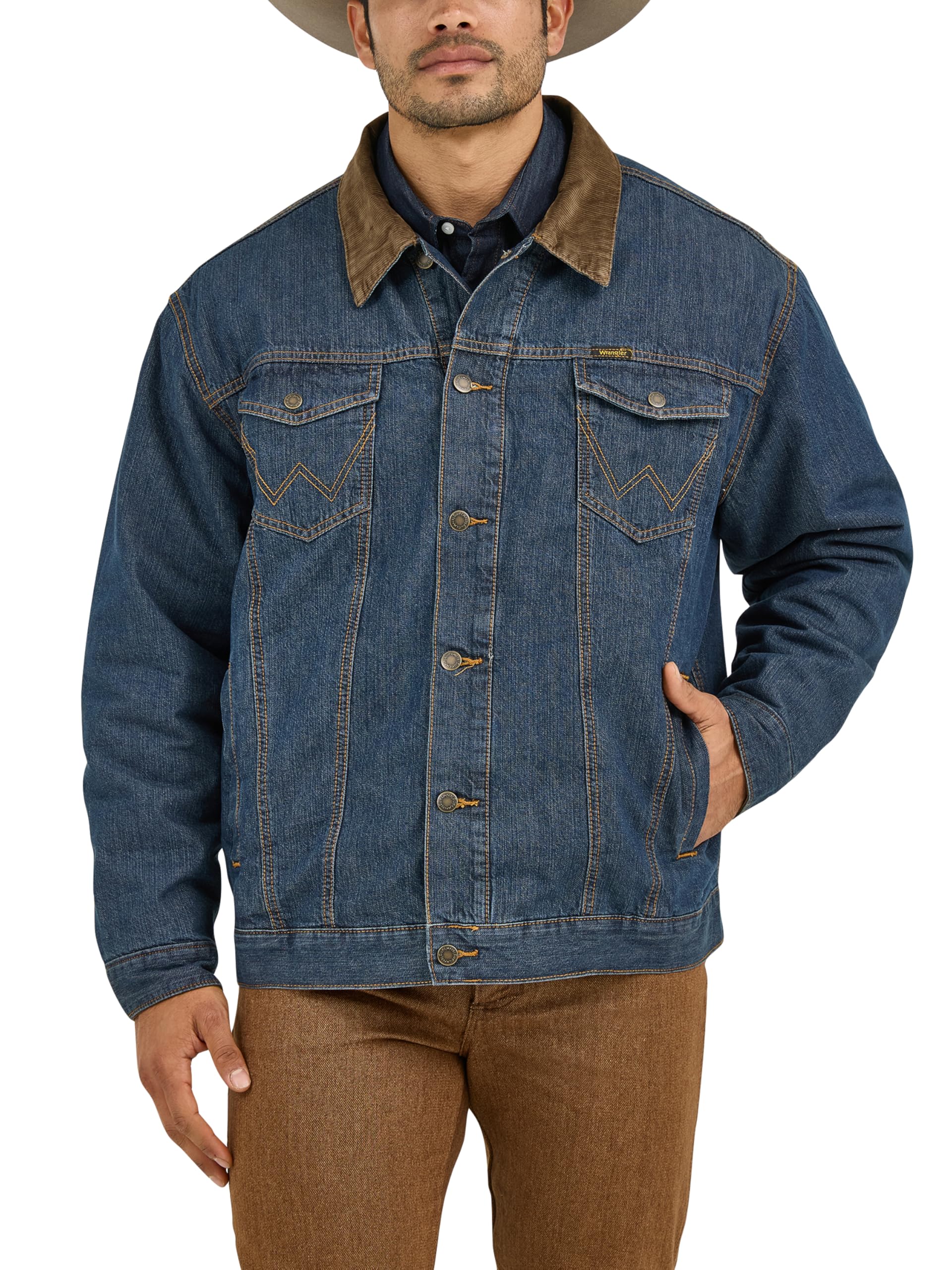 Chaqueta Wrangler De Corte Vaquero Con Forro Vaquero Y Manta Vaquera Para Hombre - Venta Internacional.