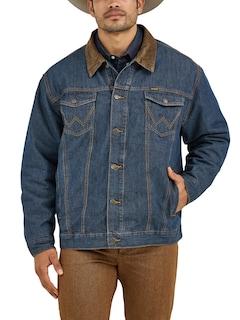 Foto 1 | Chaqueta Wrangler De Corte Vaquero Con Forro Vaquero Y Manta Vaquera Para Hombre - Venta Internacional.