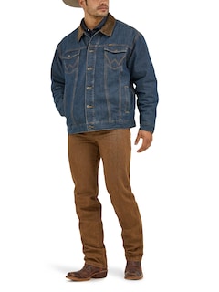 Foto 2 | Chaqueta Wrangler De Corte Vaquero Con Forro Vaquero Y Manta Vaquera Para Hombre - Venta Internacional.