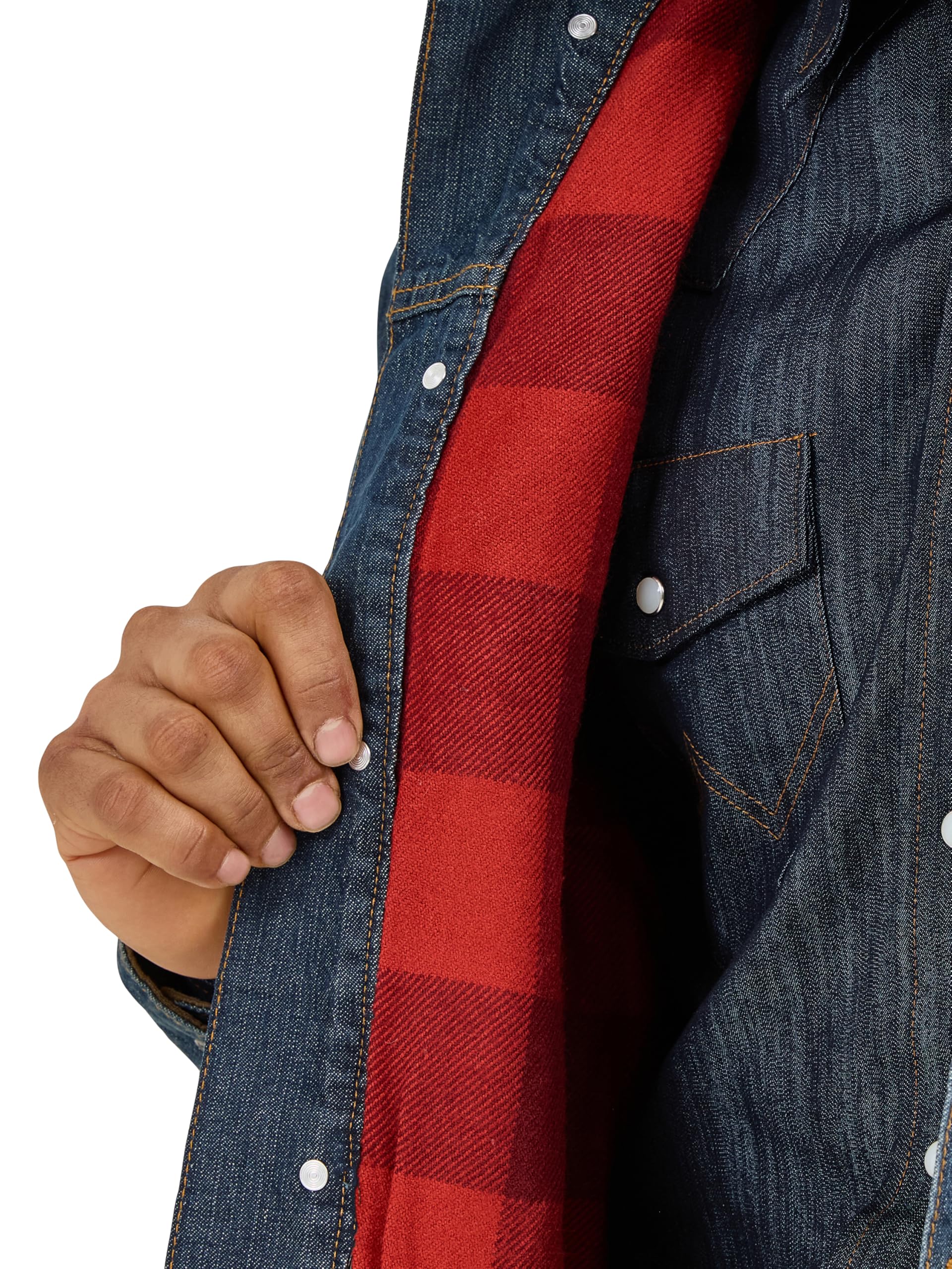 Foto 5 pulgar | Chaqueta Wrangler De Corte Vaquero Con Forro Vaquero Y Manta Vaquera Para Hombre - Venta Internacional.
