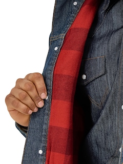 Foto 4 | Chaqueta Wrangler De Corte Vaquero Con Forro Vaquero Y Manta Vaquera Para Hombre - Venta Internacional.