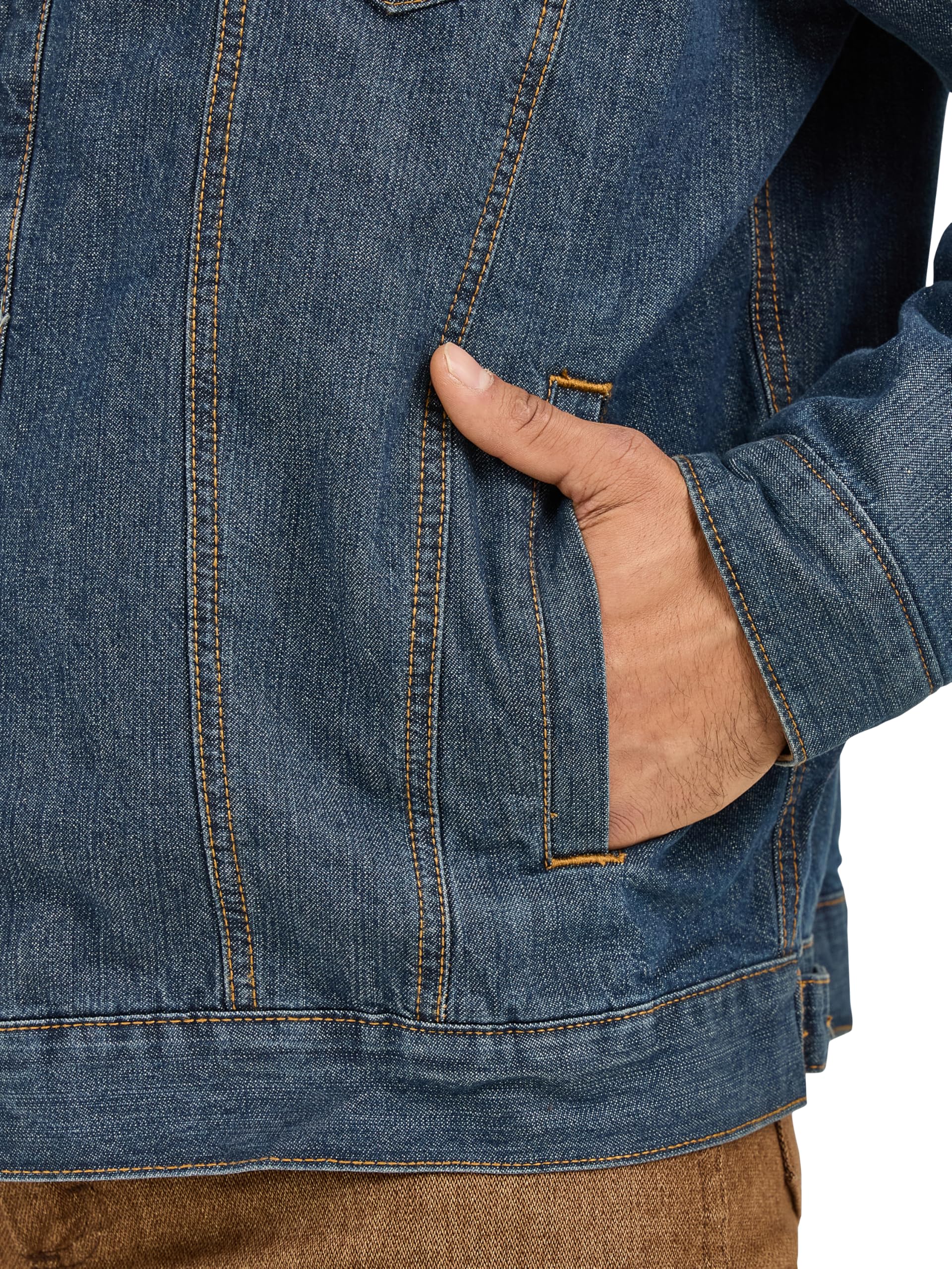 Foto 6 pulgar | Chaqueta Wrangler De Corte Vaquero Con Forro Vaquero Y Manta Vaquera Para Hombre - Venta Internacional.