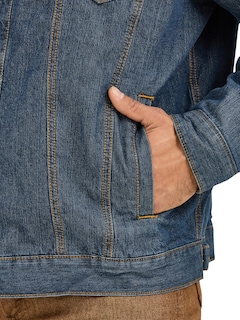 Foto 5 | Chaqueta Wrangler De Corte Vaquero Con Forro Vaquero Y Manta Vaquera Para Hombre - Venta Internacional.