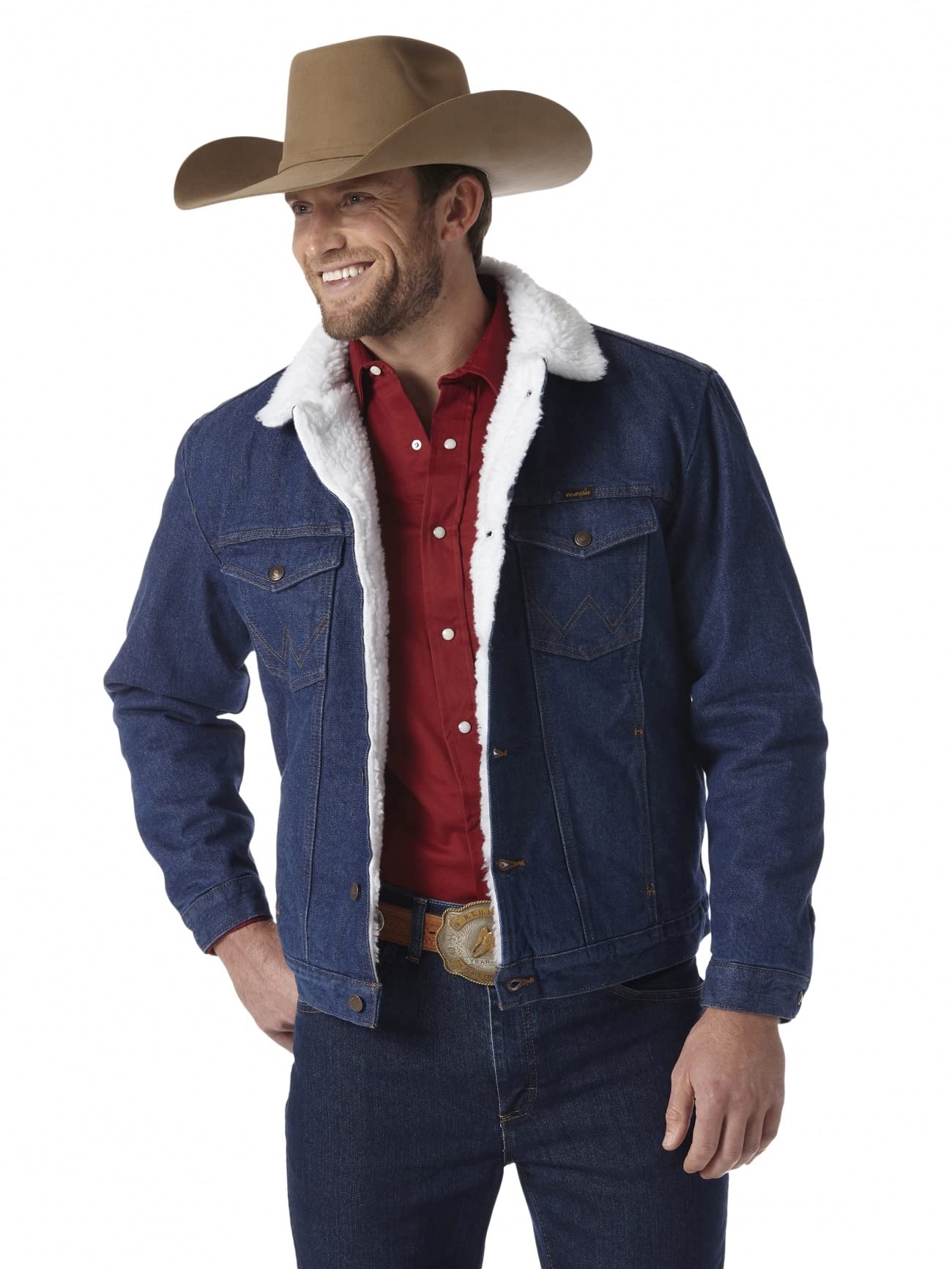 Chaqueta Wrangler De Corte Vaquero Con Forro Vaquero Y Sherpa Para Hombre - Venta Internacional.