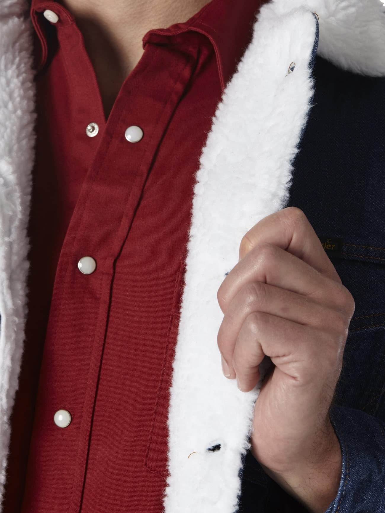 Foto 4 pulgar | Chaqueta Wrangler De Corte Vaquero Con Forro Vaquero Y Sherpa Para Hombre - Venta Internacional.