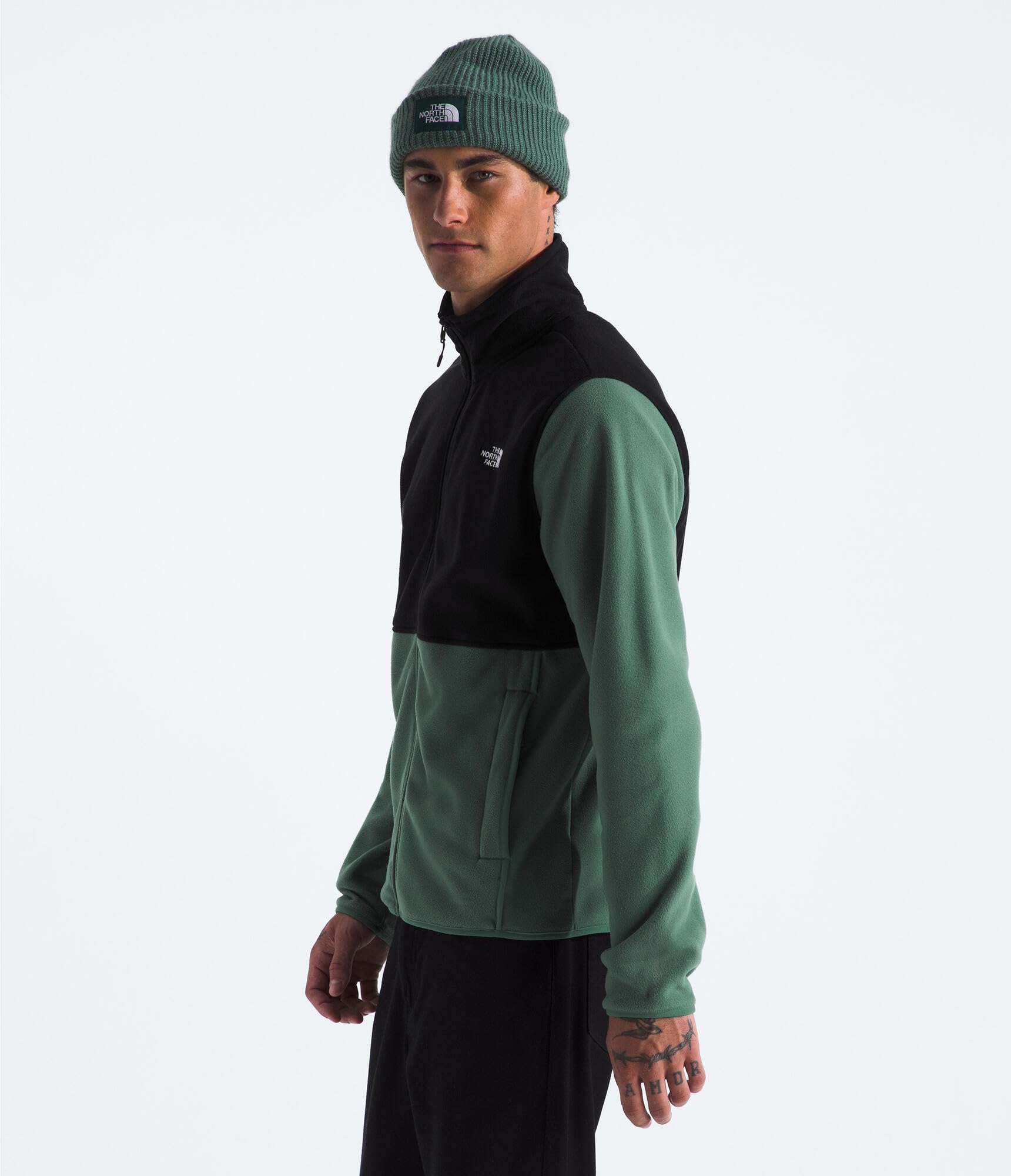 Foto 2 | Chaqueta Polar The North Face Glacier Para Hombre Duck Green/tnf Black - Venta Internacional.