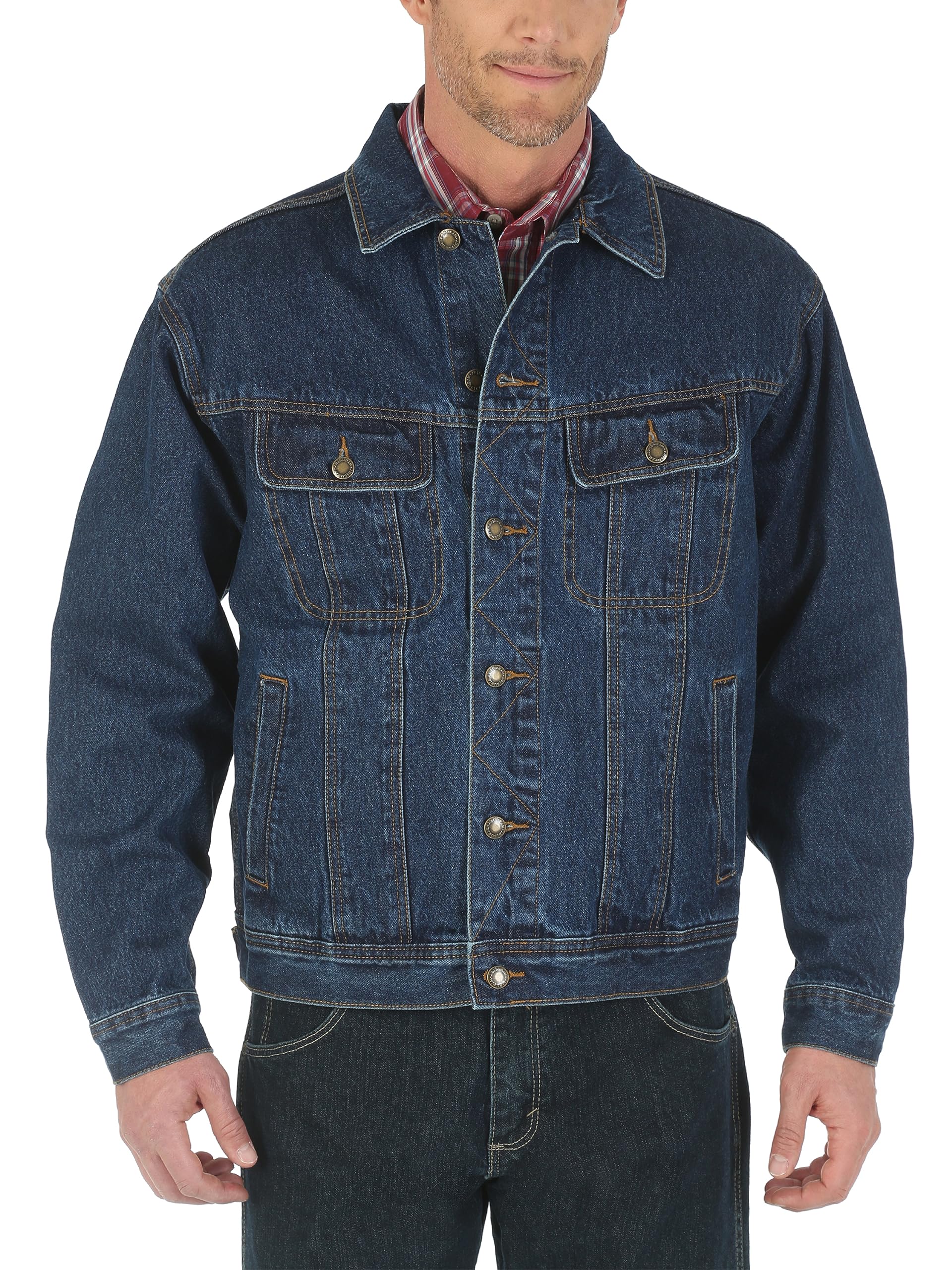 Chaqueta Wrangler De Mezclilla Sin Forro Para Hombre, Talla Xxl, Color Añil - Venta Internacional.