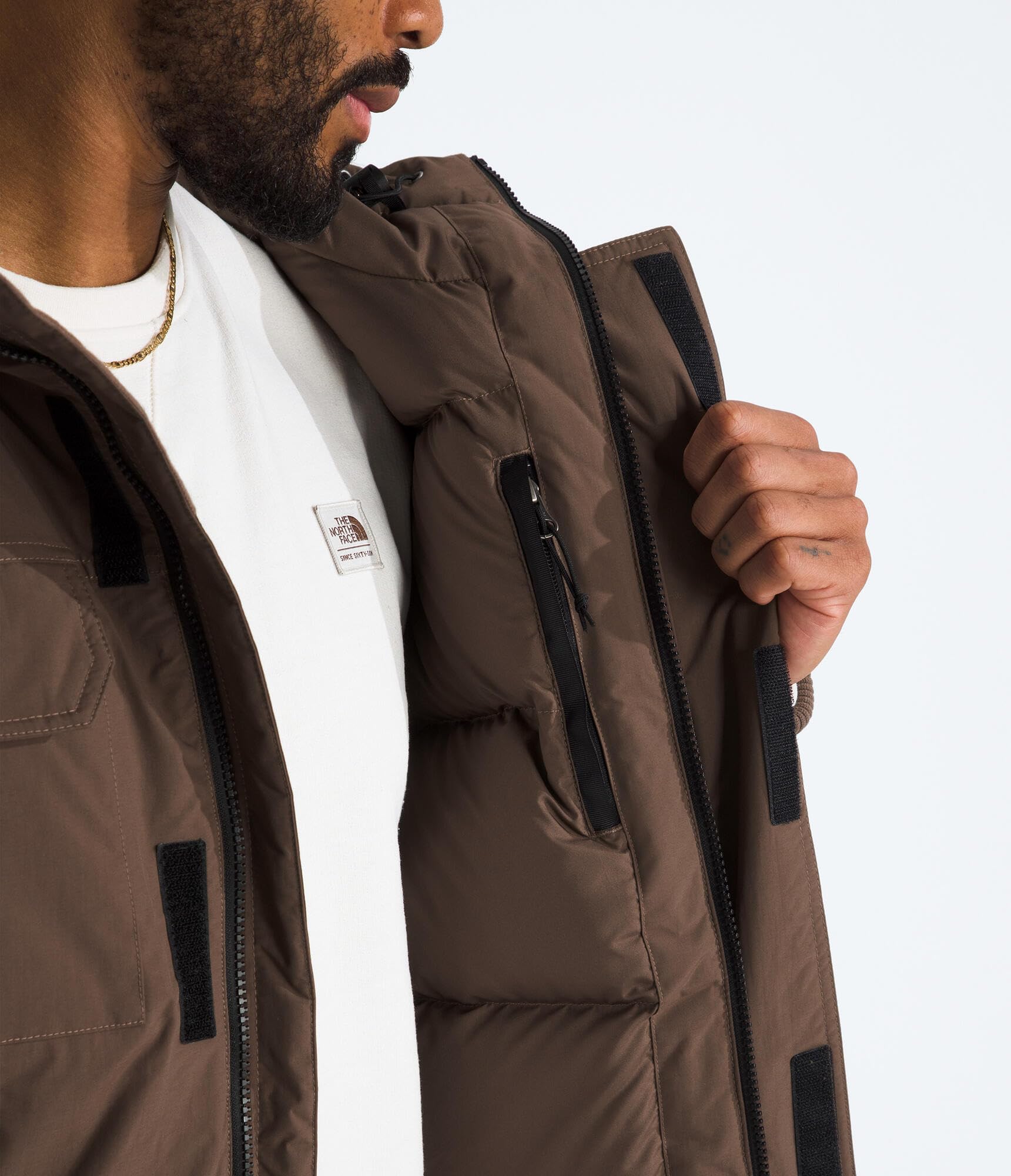 Foto 5 | Chaqueta The North Face Mcmurdo Bomber Para Hombre, Color Marrón Ahumado - Venta Internacional.