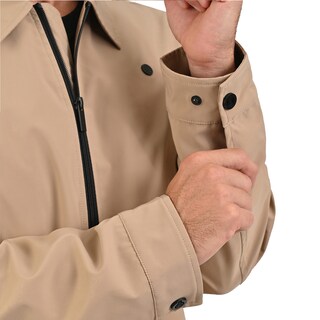 Foto 5 | Perry Ellis Chamarra En Color Kakhi Para Caballero Con Cuello Camisero.