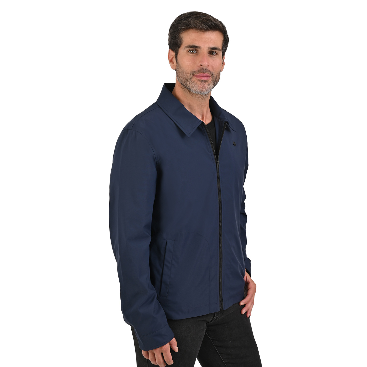 Foto 4 pulgar | Perry Ellis Chamarra Casual Y Ligera En Color Marino Para Caballero.
