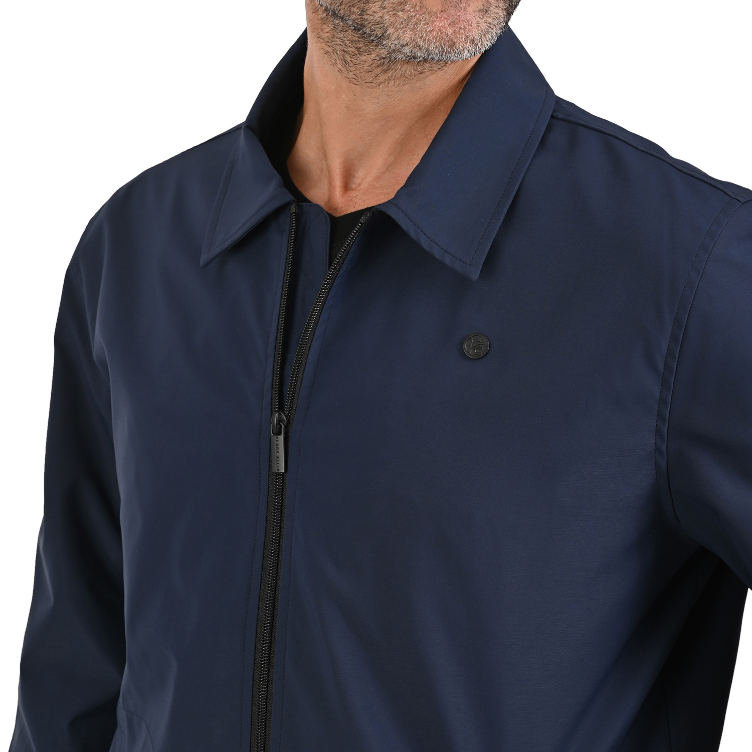 Foto 5 | Perry Ellis Chamarra Casual Y Ligera En Color Marino Para Caballero.