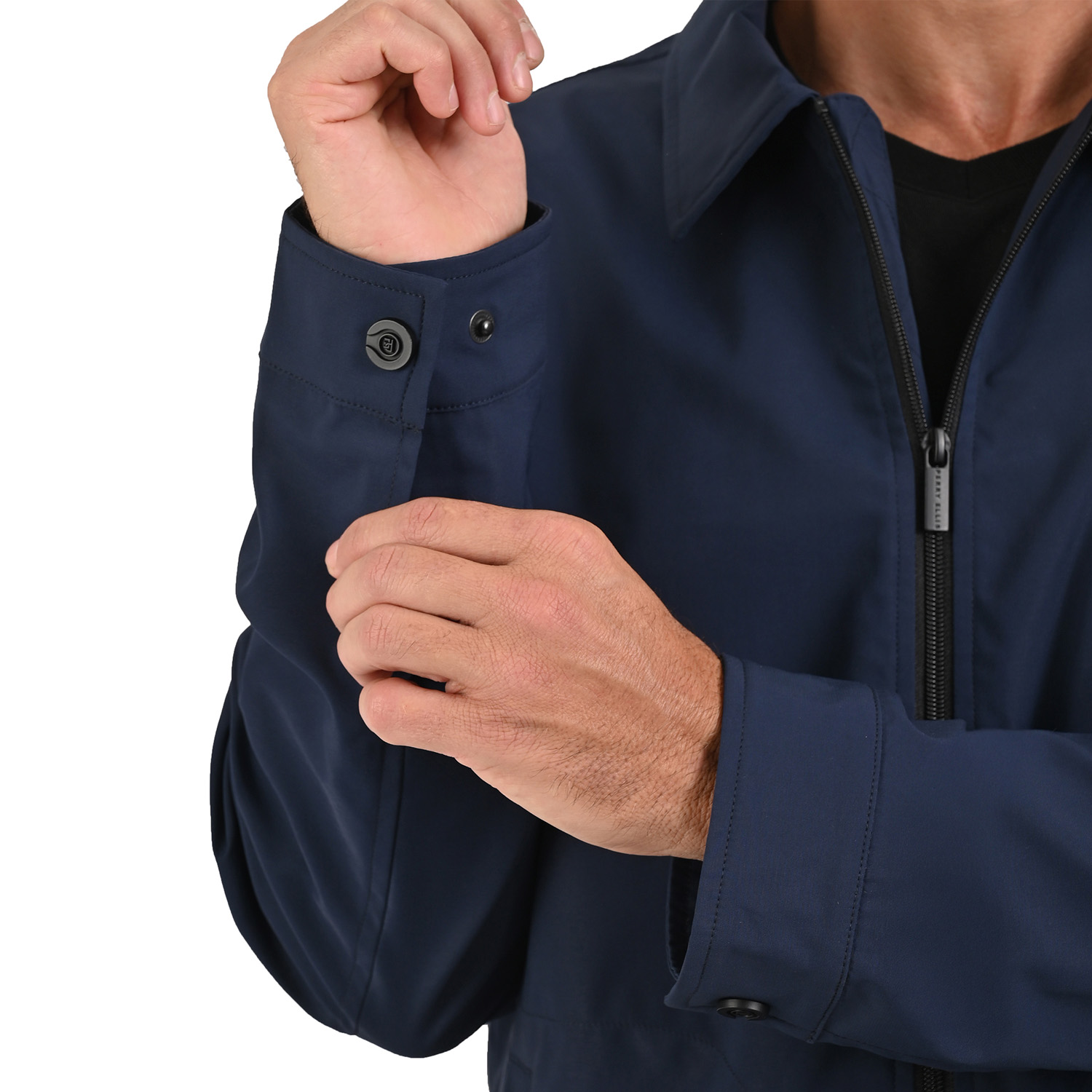 Foto 6 | Perry Ellis Chamarra Casual Y Ligera En Color Marino Para Caballero.