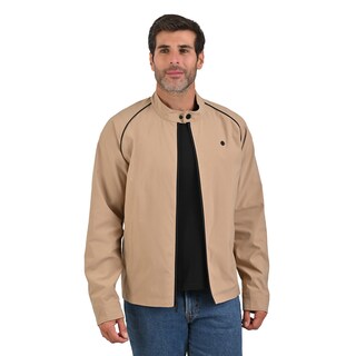 Foto 2 | Perry Ellis Chamarra Casual Para Caballero Con Cuello Mao Y Cierre Frontal En Color Kakhi.