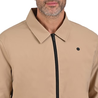 Foto 6 | Perry Ellis Chamarra En Color Kakhi Para Caballero Con Cuello Camisero.
