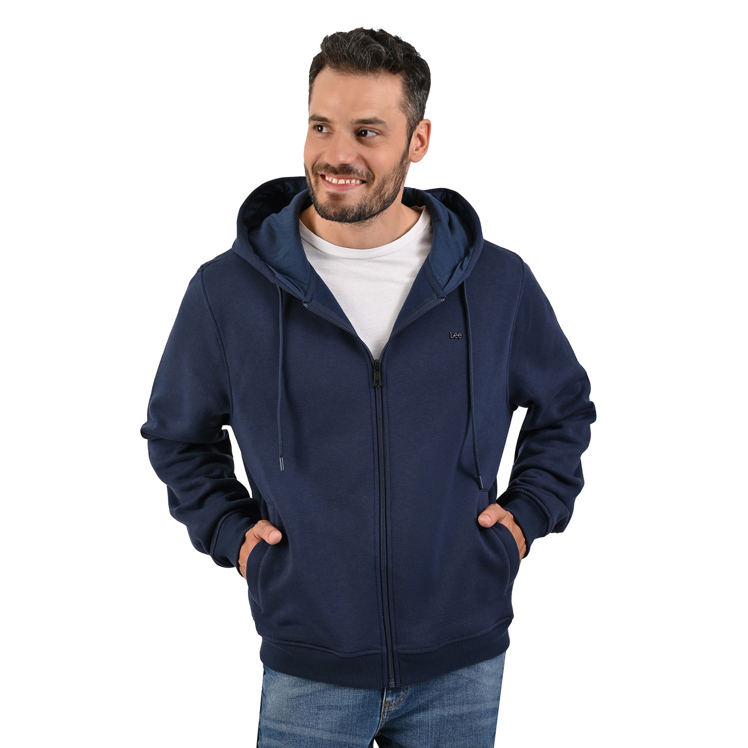 Foto 2 pulgar | Lee Sudadera Hoodie Estilo Urbano Para Caballero Con Cierre.