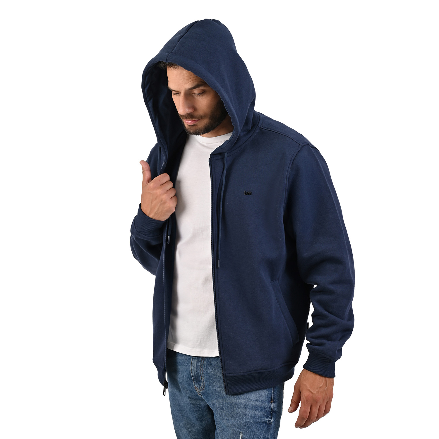Foto 3 pulgar | Lee Sudadera Hoodie Estilo Urbano Para Caballero Con Cierre.