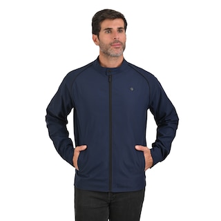 Foto 1 | Perry Ellis Chamarra Casual Para Caballero Con Cuello Mao Y Cierre Frontal En Color Marino.