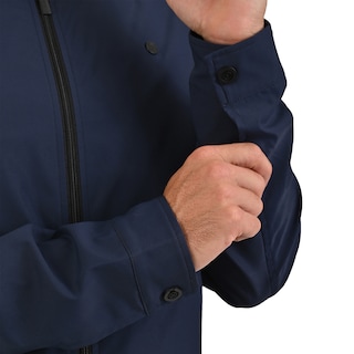 Foto 6 | Perry Ellis Chamarra Casual Para Caballero Con Cuello Mao Y Cierre Frontal En Color Marino.