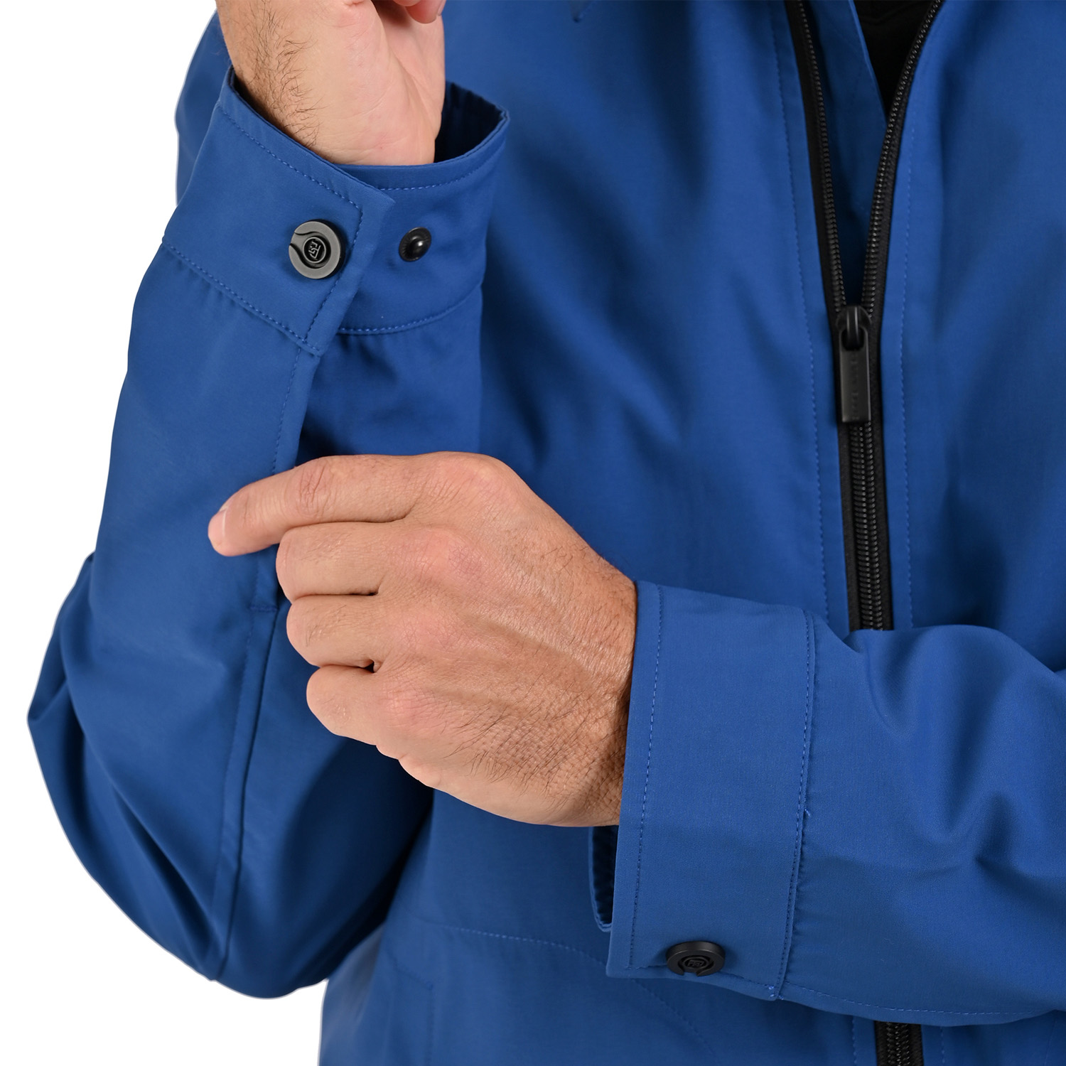 Foto 7 pulgar | Perry Ellis Chamarra Azul Casual Y Ligera Para Caballero Con Cuello Camisero.