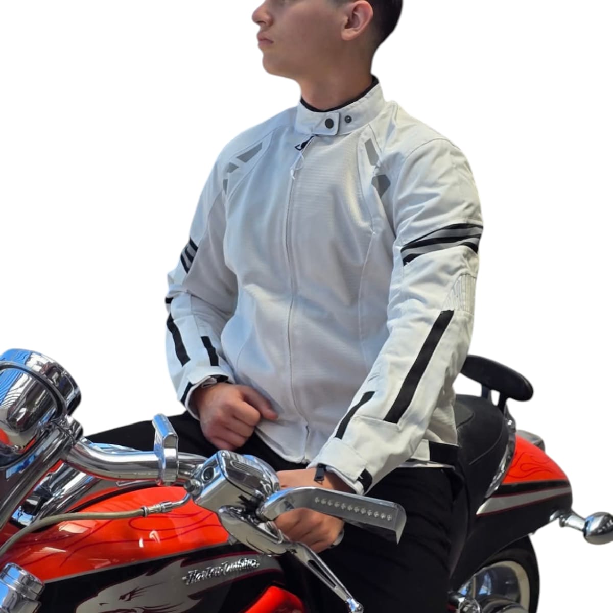 Foto 4 pulgar | Chamarra Moto Para Hombre, Impermeable, Con Protecciones, Biker