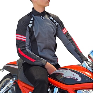 Foto 2 | Chamarra Moto Para Hombre, Impermeable, Con Protecciones, Biker