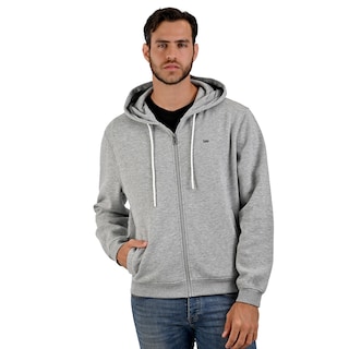 Foto 1 | Lee Sudadera Hoodie Gris Para Caballero Con Cierre Y Estampado En Espalda.