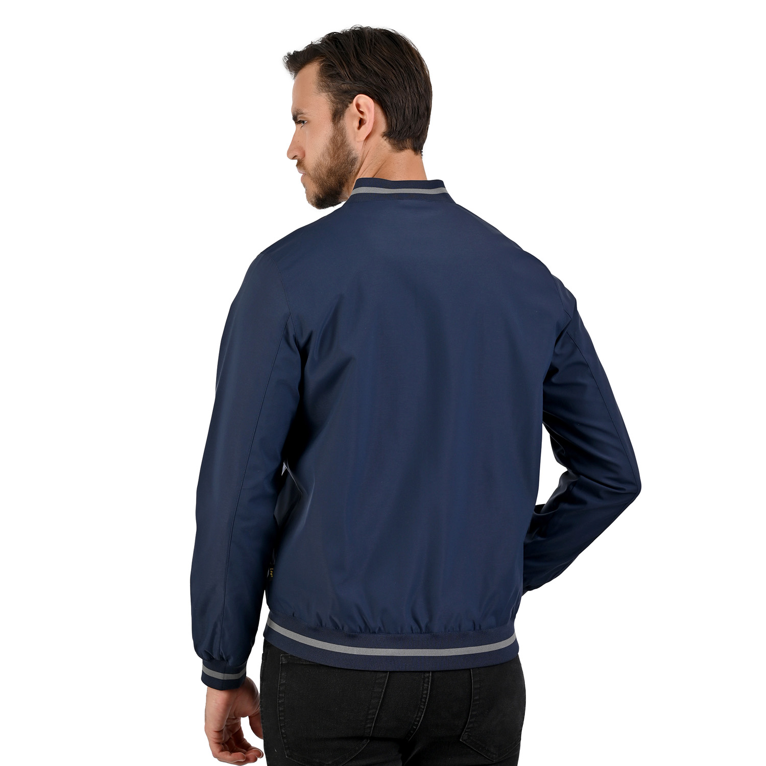 Foto 5 pulgar | Lee Chamarra Tipo Bomber Casual Para Caballero En Azul Marino.